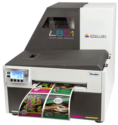 Afinia Label L801 Printing Coffee Labels - Memjet Technology