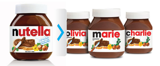 Customized Nutella at Kmart stores