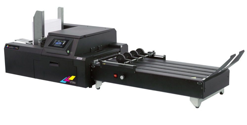 CP950 with conveyor for printed envelopes and packaging
