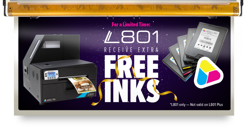 for a limited time get extra free inks with the L801