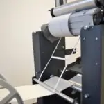 Matrix waste removal stripping for LT5C inline label rewinder and slitter for narrow label rolls