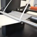 Matrix removal for LT5C inline label rewinder and slitter for narrow label rolls