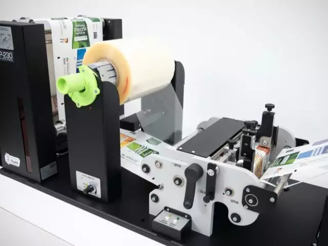 afinia label flexible packaging press lamination station